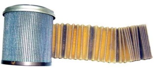 Figura 1. Inspección de filtro de aceite usado